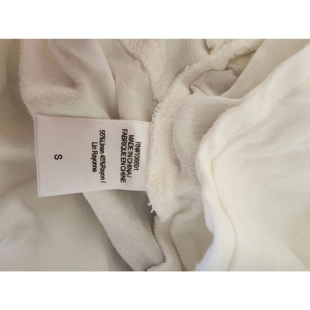 Young Fabulous and Broke YFB  white linen blend romper size small - Picture 6 of 9